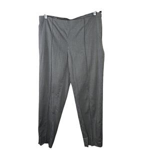 Brooks Brothers Natalie Fit Side Zip Black White Houndstooth Crop Pants Size 6